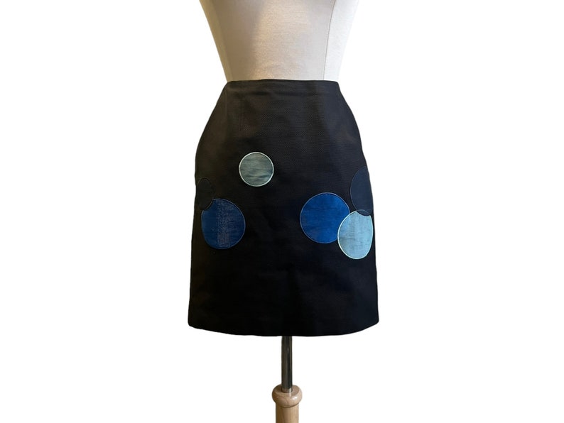 vintage Moschino navy mini skirt 1990s high fashion Italian designer image 4