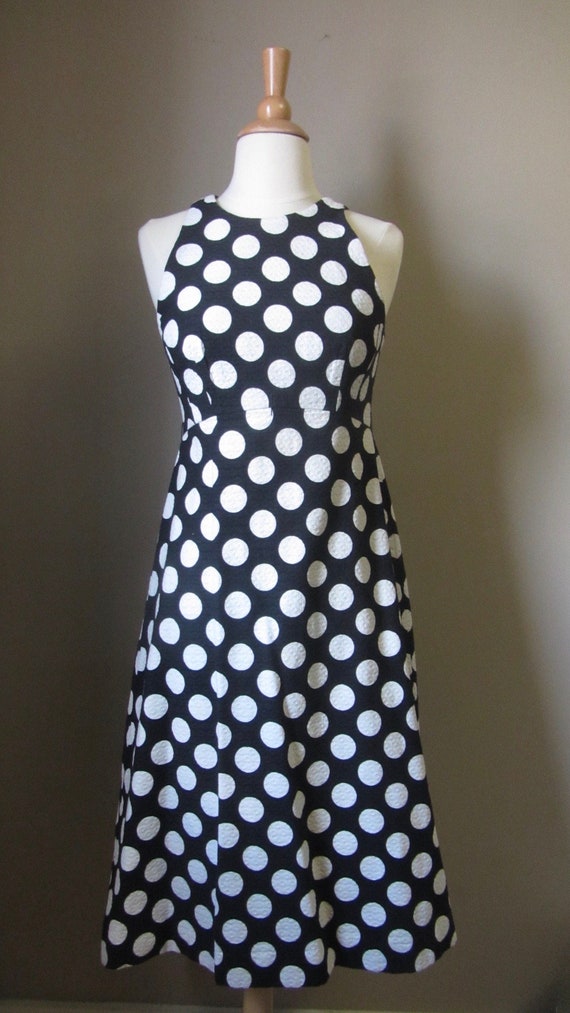 1980s black & white polka dot sundress | 80s does… - image 2