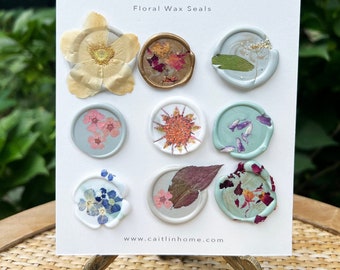 Mixed Flower Wax Seal set, Wedding Invitation wax seal, flower wax seals, envelope wax seals, floral wax seal