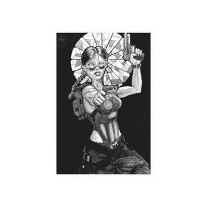 Tomb Raider noir 24x36 Premium Matte vertical posters