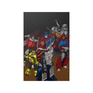 Autobots, Transform and roll out Transformers Original Art Print 24 x 36 Satin Posters (210gsm)