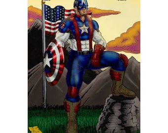 9 x 11 Captain America 2024 Matte Vertical Posters