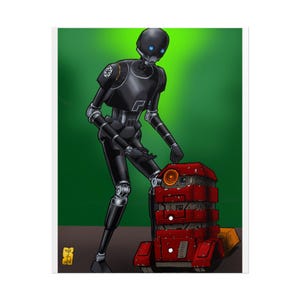 K2SO and B2EMO from Star Wars Andor series rolled poster print 8x10