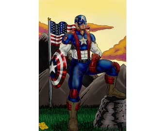 11 x 17 Captain America 2024 Matte Vertical Posters