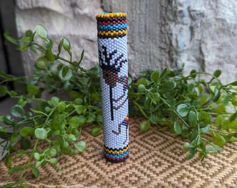 Kokopelli Long Beaded Needle Case Pattern