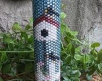 Birdhouse Long Beaded Needle Case Pattern