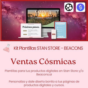 Stan Store/Beacons Canva Template Kit - Magnetic Sales Page for Entrepreneurs - Editable Design for Beacons and Stan Store