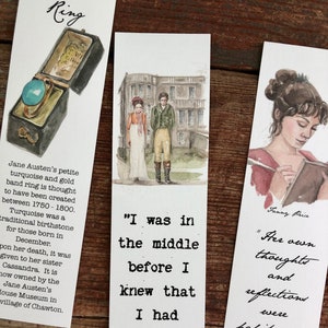 Jane Austen Bookmarks - Elizabeth Bennett, Jane Austen, Tea, Persuasion, Emma, quotes, Pride & Prejudice, Mr. Darcy, Sense and Sensibility