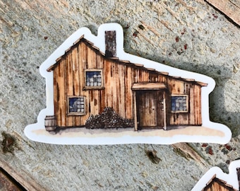 Watercolor Magnet  Little House on the Prairie - 3" Magnet from original watercolor painting inspired by Laura Ingalls' home