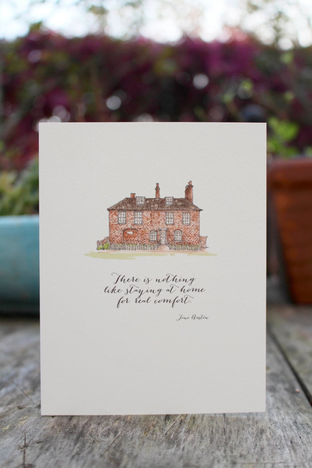 Jane Austen Chawton House Greeting Card - Staying at Home Jane Austen…