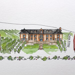 Napa Valley St. Helena Custom Wedding Map - Geïllustreerde Napa Kaart Napa Made to Order Winery Wine Country Beringer