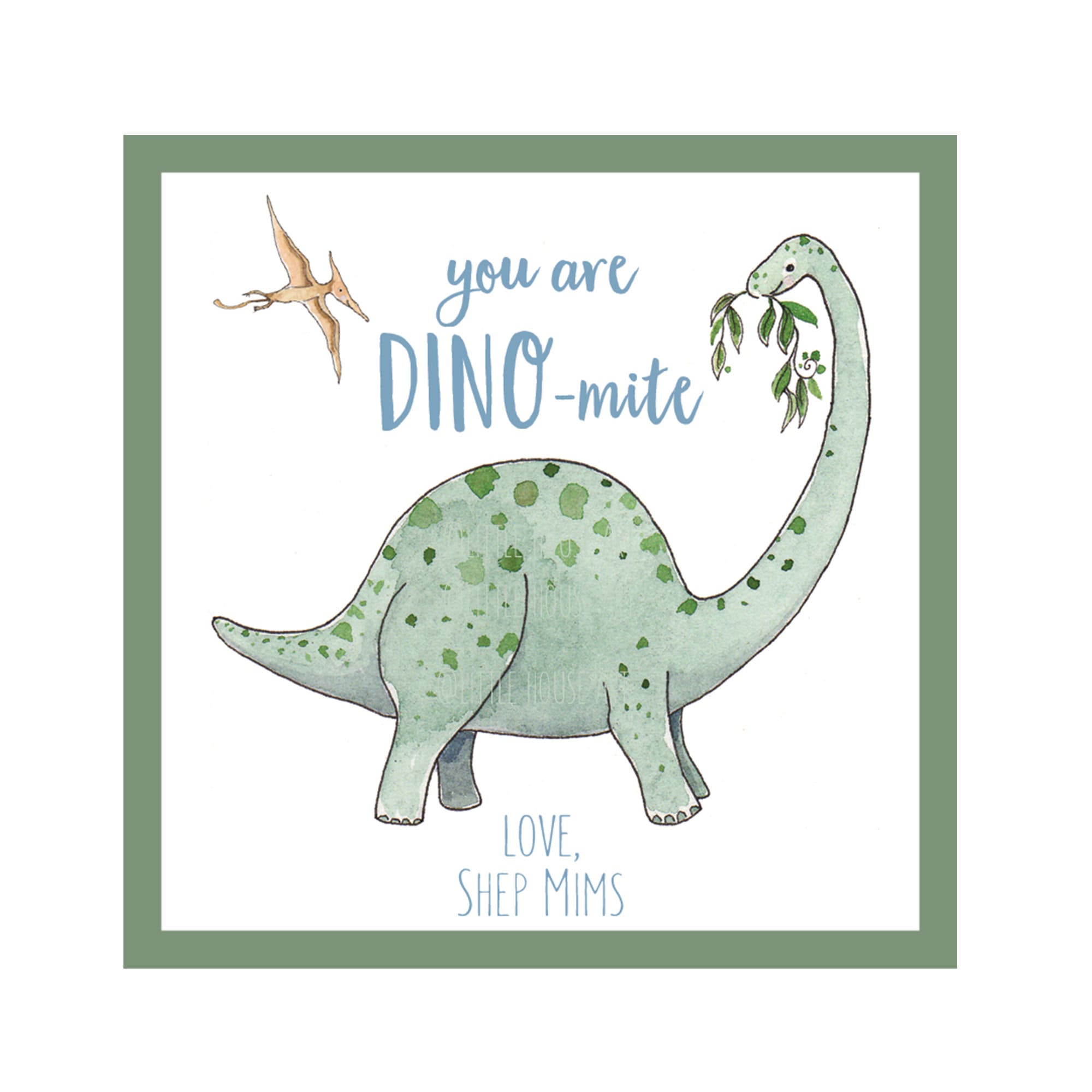 Brontosaurus Card Brontosaurus Valentine's Day Cards or Stickers: 'you Are Dino-mite' Set ...