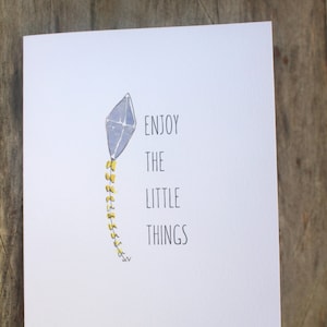 Watercolor Kite Card Enjoy the Little Things Greeting Card