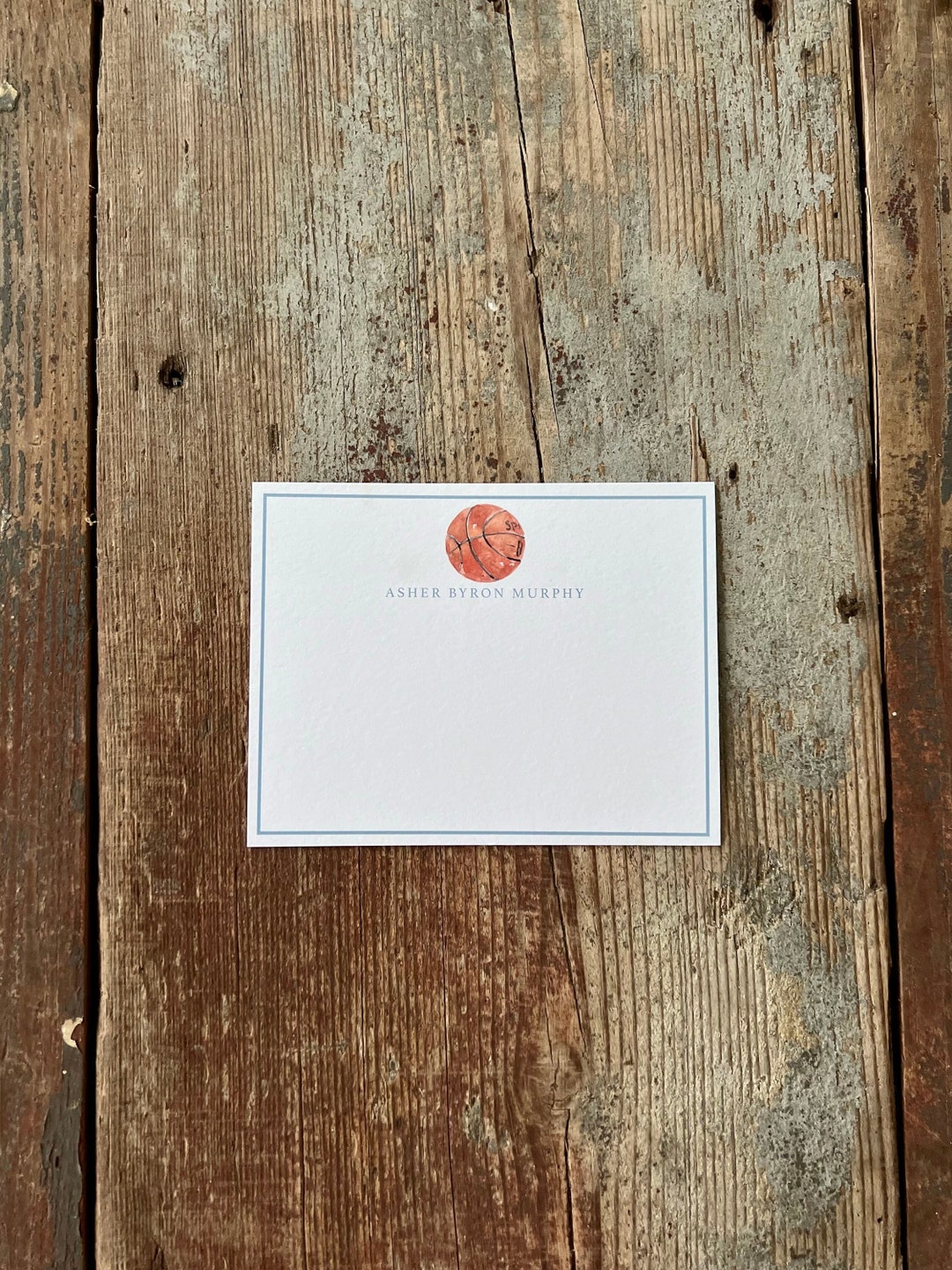 Personalized Basketball Notecards: Watercolor Stationery Set - Etsy