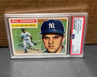 1956 NY Yankees Bill Skowron. PSA Certified. Gray Back.