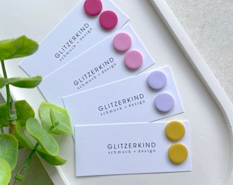 Stud earrings | Polymer clay | Colorful | Pastel