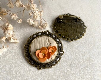 Orange blossoms | Brooch | flowers | Vintage