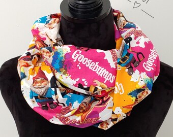 Evil lawn ornament fabric infinity scarf