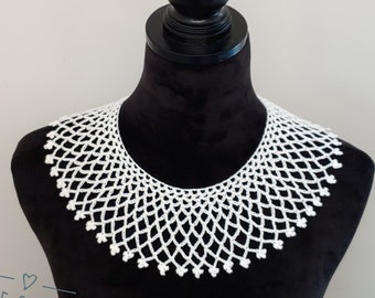 The favorite jabot handmade lace collar, 20" length RBG collar