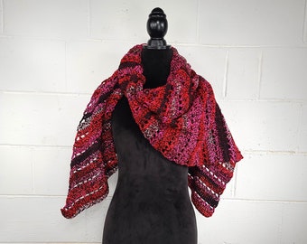 Handmade asymmetrical triangular shawl