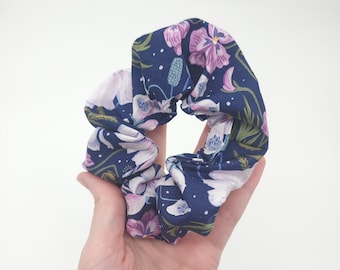 Floral handmade fabric scrunchie