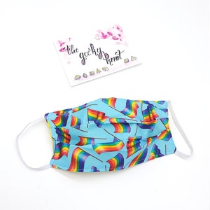 LGBTQIA pride reversible two layer cotton fabric face mask, mask cover