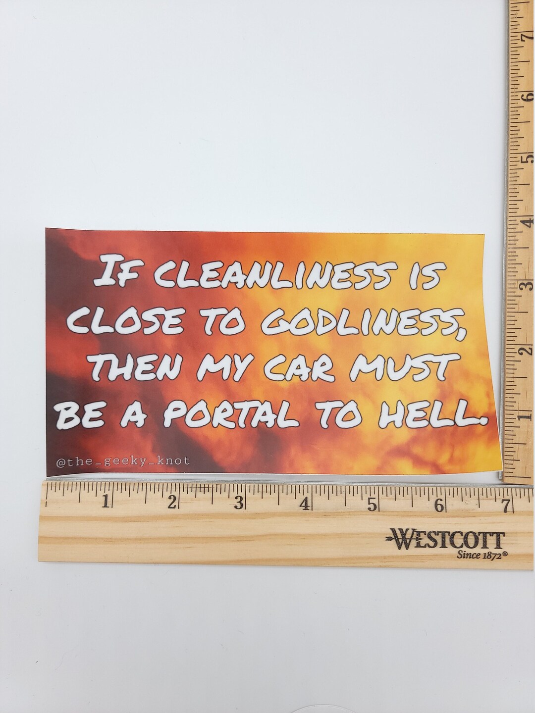 If Cleanliness... Vinyl Bumper Sticker - Etsy