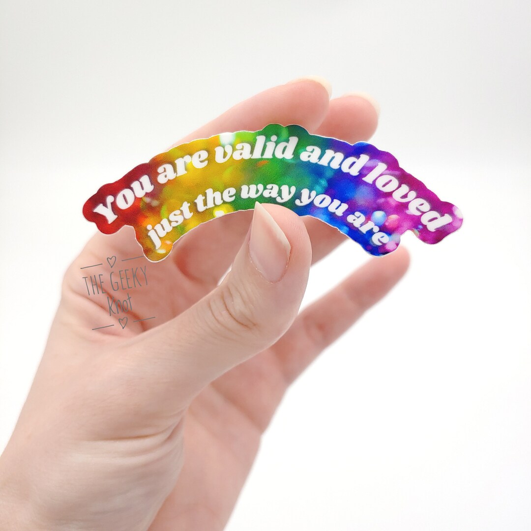 LGBTQIA Pride Sticker: You Are Valid and Loved Vinyl Decal - Etsy