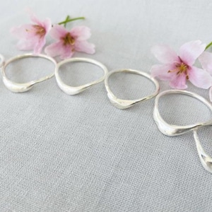 Landscape silver ring, Eco silver ring, Silver stacking ring, Rustic nature ring, contemporary silver ring, Individual ring, Formed ring