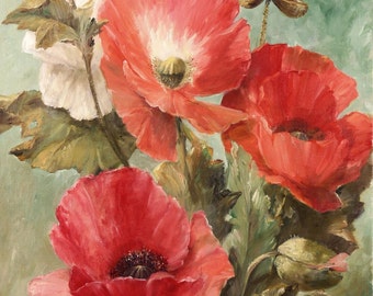 Super Giclées of my Flower painting poppy rose