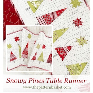 Snowy Pines Table Runner Pattern by the Pattern Basket