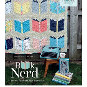 Book Nerd, Quilt Pattern by Angela Pingel Designs, Book Quilt Pattern