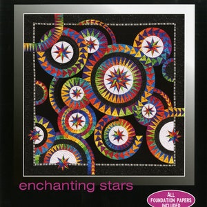 Enchanting Stars, Foundation Paper Piecing Pattern by Jacqueline de Jonge, Foundations Included