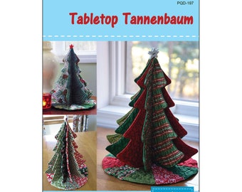 Tabletop Tannenbaum Pattern Designed by Kristine Poor of Poor House Quilt Designs, Fabric Christmas Tree Pattern