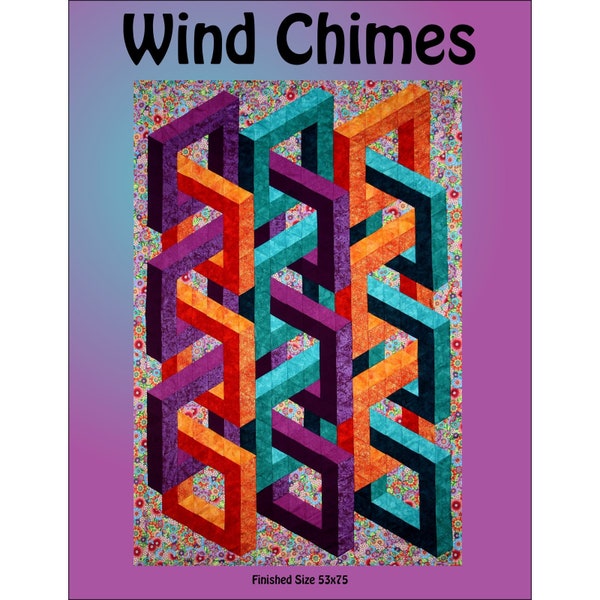 Wind Chimes. a 3-D Illusion Quilt Pattern by Quilter's Clinic