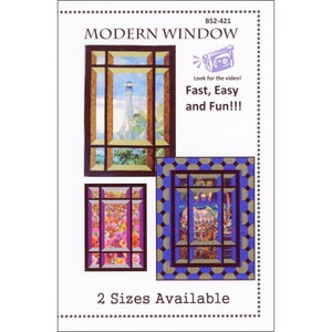 Modern Window Quilt Pattern by Barb Sackel of Quilt Woman, Quilt Pattern for Fabric Panels