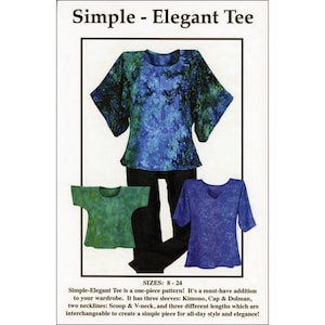 Simple  Elegant Tee Pattern, Women's T-Shirt Pattern,