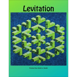 Levitation, 3-D Illusion Quilt Pattern by Quilter&#39;s Clinic, Optical Illusion Quilt