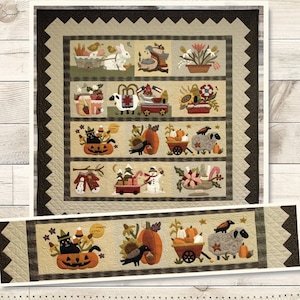 Live Each Season 4 Pattern Set, Wool Applique Pattern by Buttermilk Basin, Spring, Summer, Fall, Winter