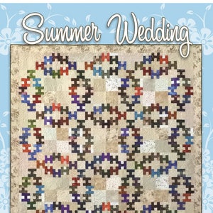 Summer Wedding Quilt Pattern, Jamie Janow Elfery of Back Cat Creations, Double Wedding Ring Variation