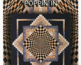 Poppin' In Quilt Pattern by Kathleen Andrews of KwiltArt, Optical Illusion Quilt