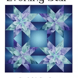 Evening Star Quilt Pattern by Cindi McCracken Designs for use with Hoffman Dream Big Panels