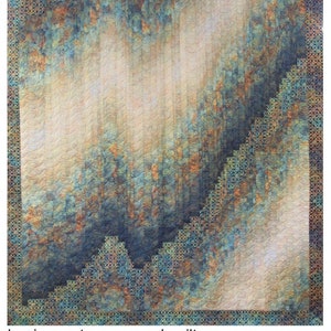 Road to Success, Sew-Simple Bargello Pattern by Stirrups and Stitches, Queen/King Two Fabric Bargello