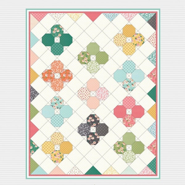 Spring Dream, a Floral Quilt Pattern by Amber Johnson of Gigi's Thimble, Charm Square Quilt