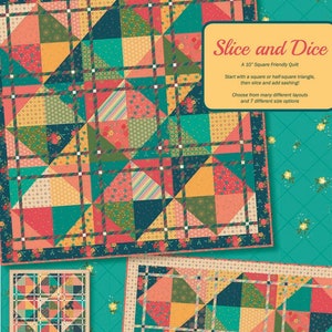 Slice and Dice Quilt Pattern by Anaka&#39;s Treasures, Plaid Quilt Pattern