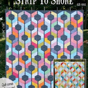 Strip to Shore Quilt Pattern byGE Designs, Jelly Roll Pattern