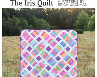 The Iris Quilt Pattern by Erica Jackman of Kitchen Table Quilting, Pre-cut Friendly Quilt Pattern