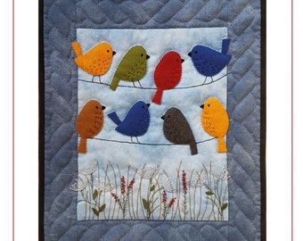 Birds on Wires Kit, Wall Quilt Kit by Rachel's of Greenfield