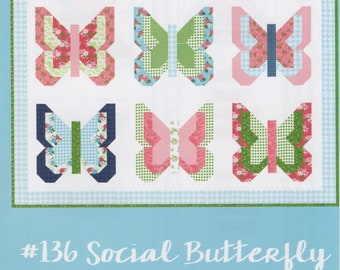 Social Butterfly Quilt Pattern by Lella Botique