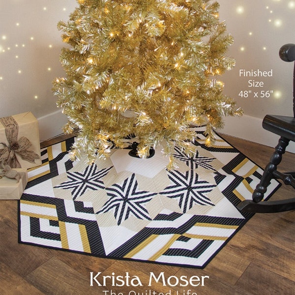 Gilded Christmas Tree Skirt Pattern by Krista Moser of The Quilted Life